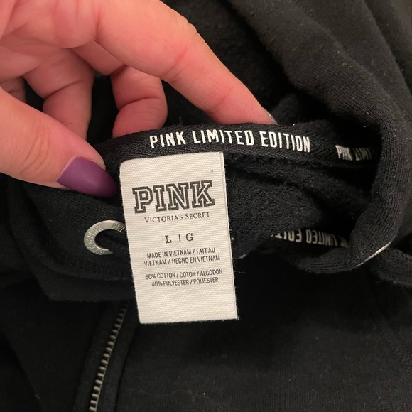 Women’s Limited Edition Victoria’s Secret PINK sequin hoodie size L - Picture 6 of 8